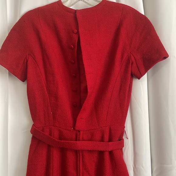 Lanz Original Vintage Wool Red Dress - Picture 6 of 9